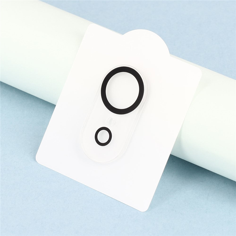 For iPhone 17e / 16e Camera Lens Protector Black Circle Design HD Clear Tempered Glass Lens Film