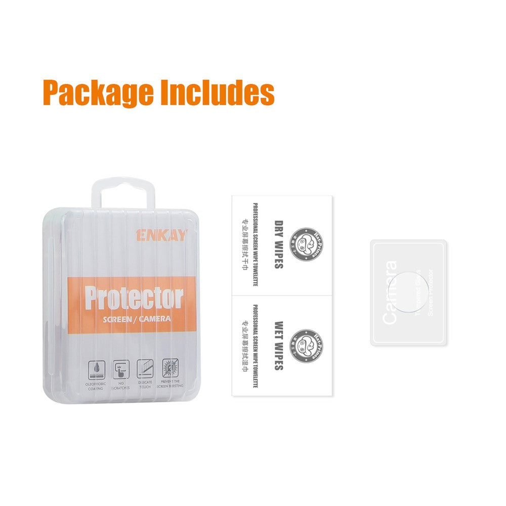 ENKAY HAT PRINCE For iPhone 17e / 16e Camera Lens Protector 0.2mm 9H High Aluminum-Silicon Glass Film
