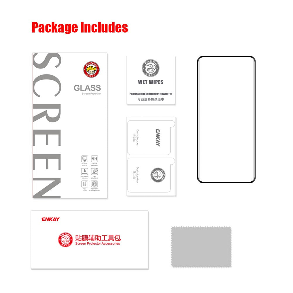 ENKAY HAT PRINCE For Motorola Edge 60 5G / 60 Fusion 5G / Edge 60 Pro 5G / Edge 60S 5G Tempered Glass Screen Protector Support Fingerprint Unlock