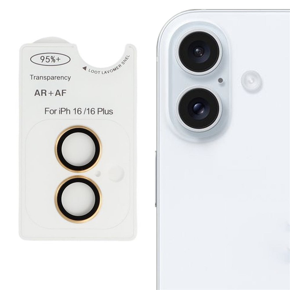 For iPhone 16 / 16 Plus AR + AF Lens Protector Anti-Glare Positioning Clear Lens Film