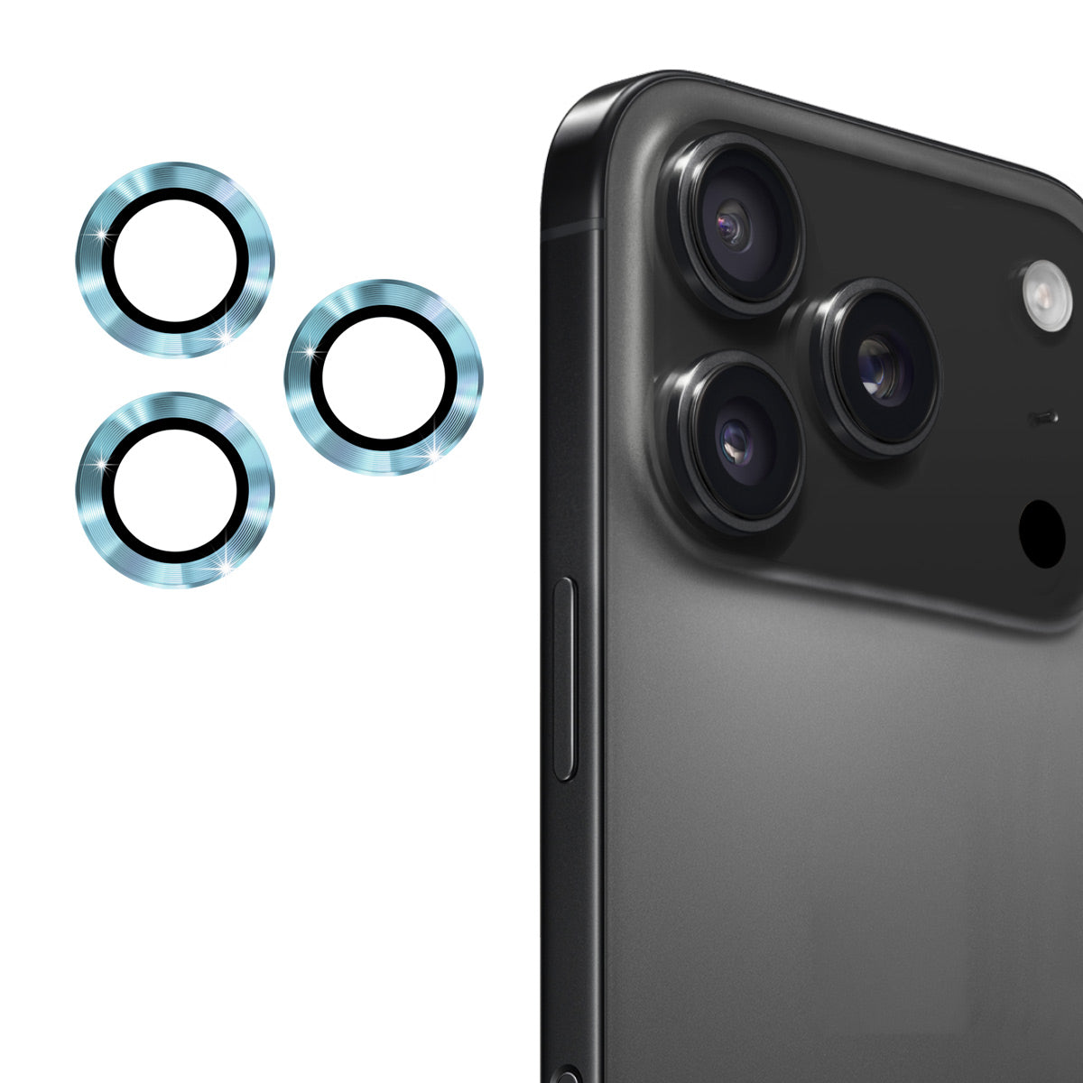 ENKAY HAT PRINCE For iPhone 17 Pro Max / iPhone 17 Pro Camera Lens Protector Metal Ring Lens Film