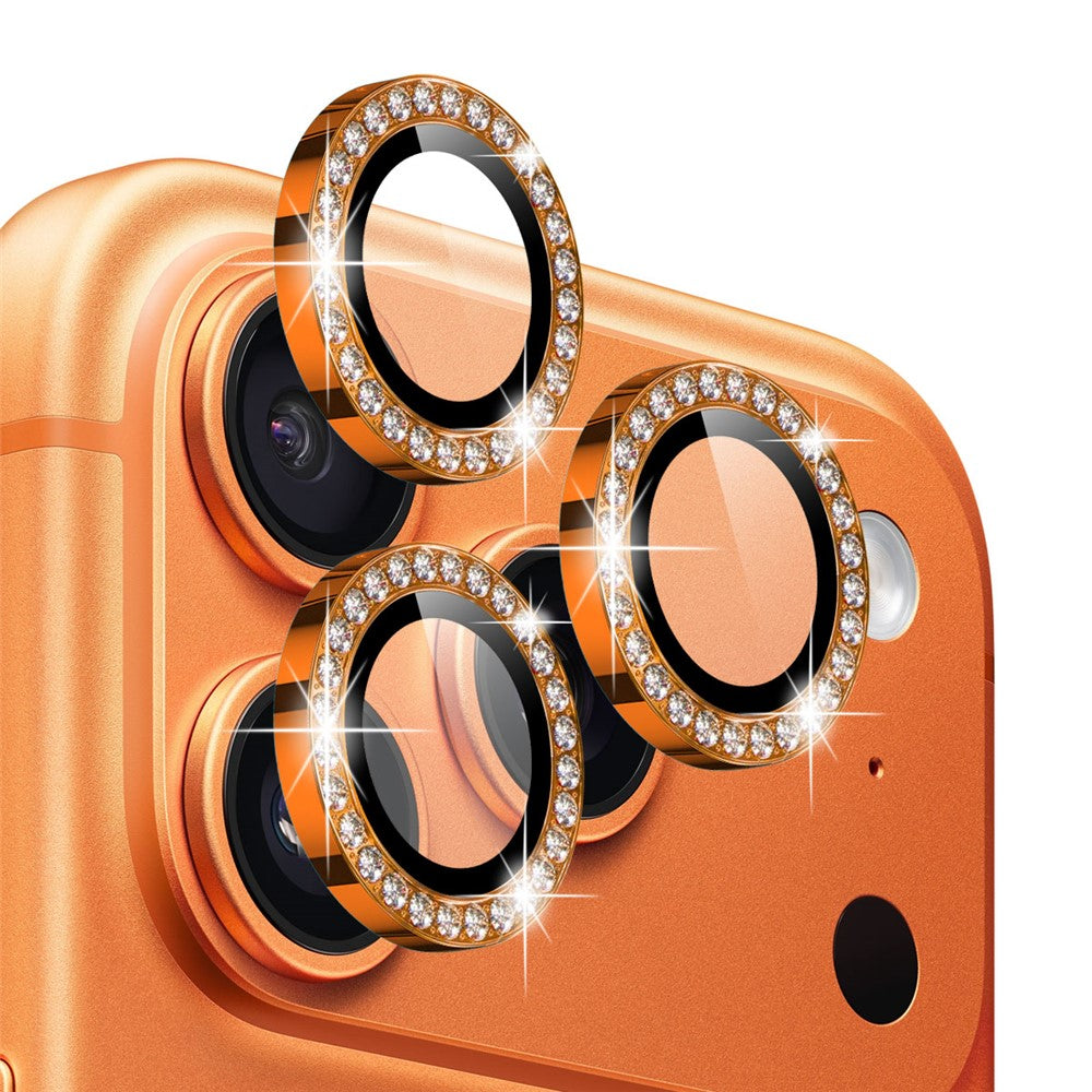 NORTHJO For iPhone 17 Pro / 17 Pro Max Camera Lens Protector Rhinestone Ring Tempered Glass Lens Film