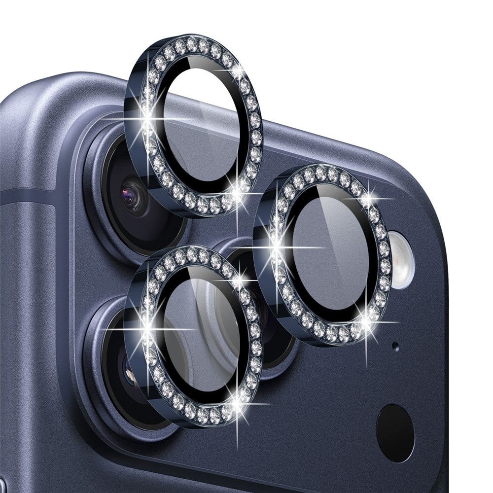 NORTHJO For iPhone 17 Pro / 17 Pro Max Camera Lens Protector Rhinestone Ring Tempered Glass Lens Film
