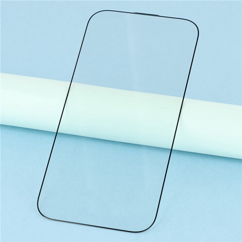 For iPhone 16e / iPhone 17e Full Tempered Glass Electroplated Silk-Print 0.33mm High Aluminium-Silicon Glass Screen Protector