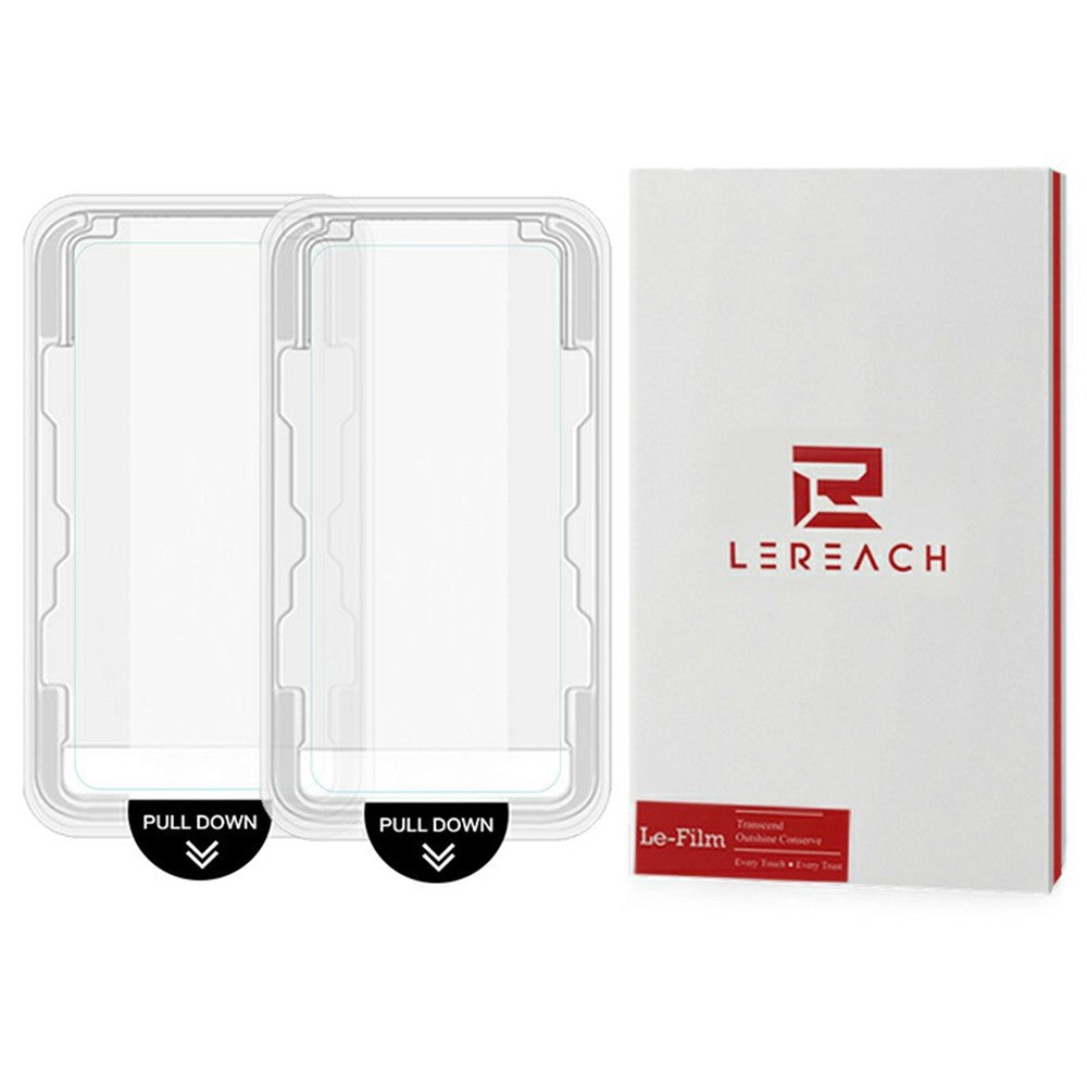 LEREACH 2Pcs For iPhone 17e / 16e Tempered Glass Full Screen Protector Anti-Fingerprint Film with Dust-Free Installation Tool