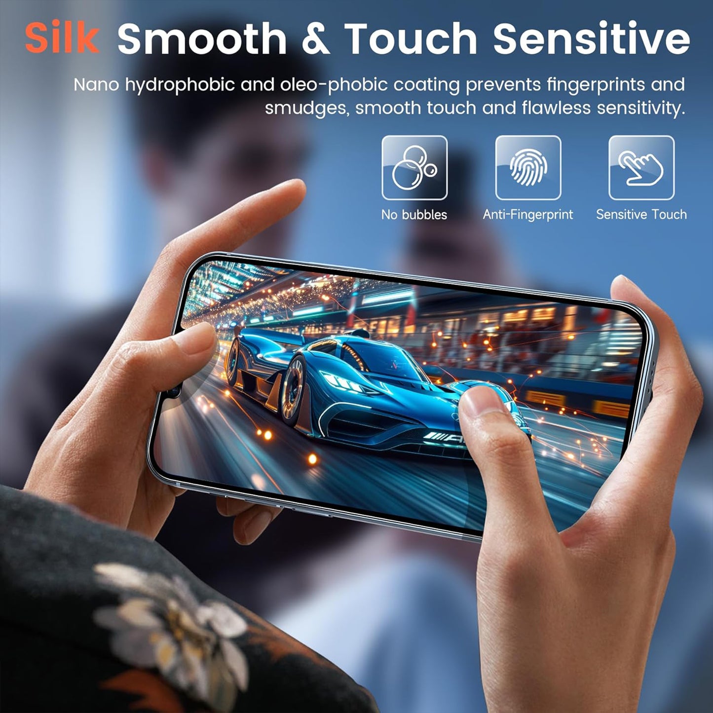 For iPhone 14 25Pcs Anti-spy Screen Protector Silk Printing High Aluminium-silicon Glass Full Cover Anti-fingerprint Privacy Film