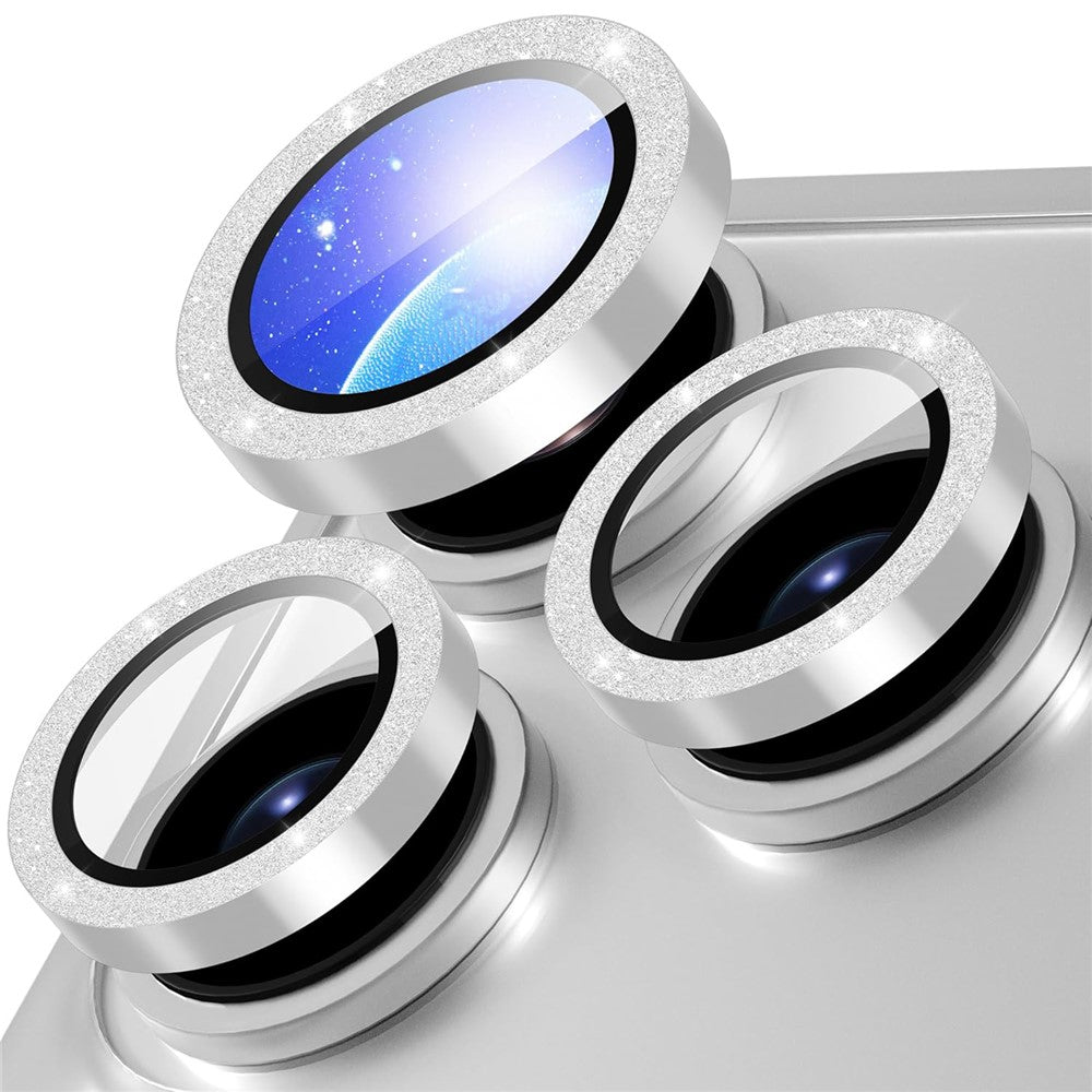 For iPhone 17 Pro Max Glitter Camera Lens Film Metal Ring+Tempered Glass Phone Lens Protector
