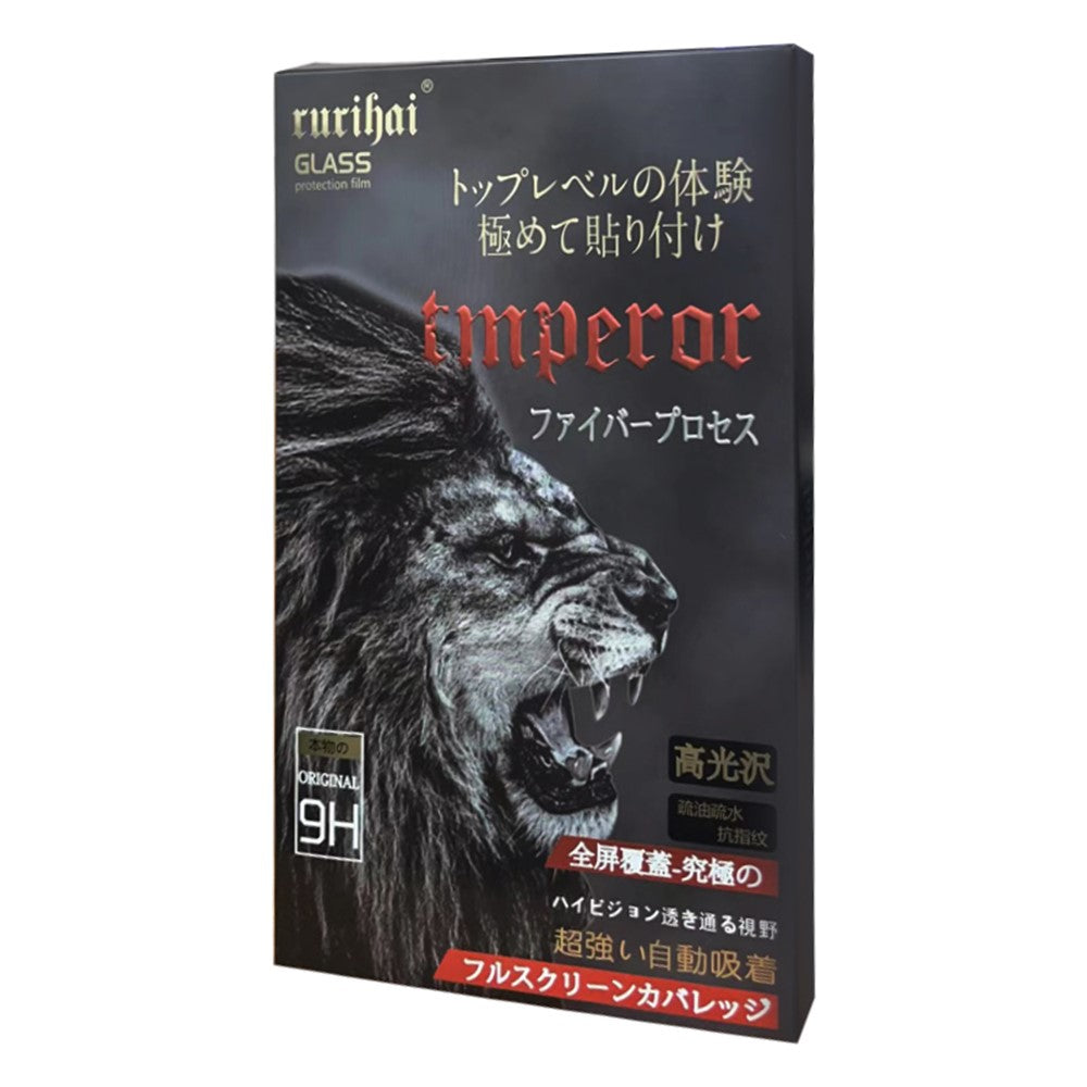 RURIHAI Screen Protector for iPhone 15 Pro Max Full Glue High Aluminum-silicon Glass Secondary Hardening Film