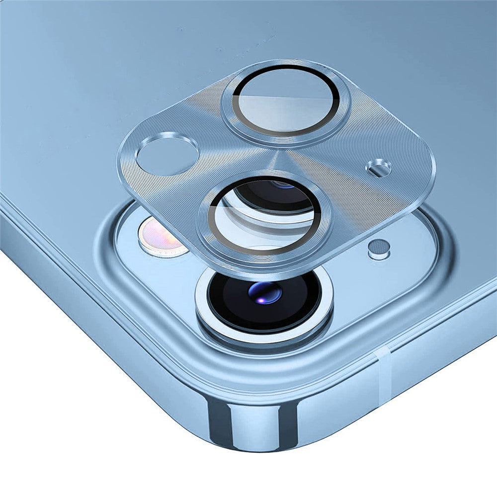 ENKAY HAT PRINCE For iPhone 15 / 15 Plus Camera Lens Protector Aluminum Alloy + Tempered Glass Integrated Full Cover Lens Film