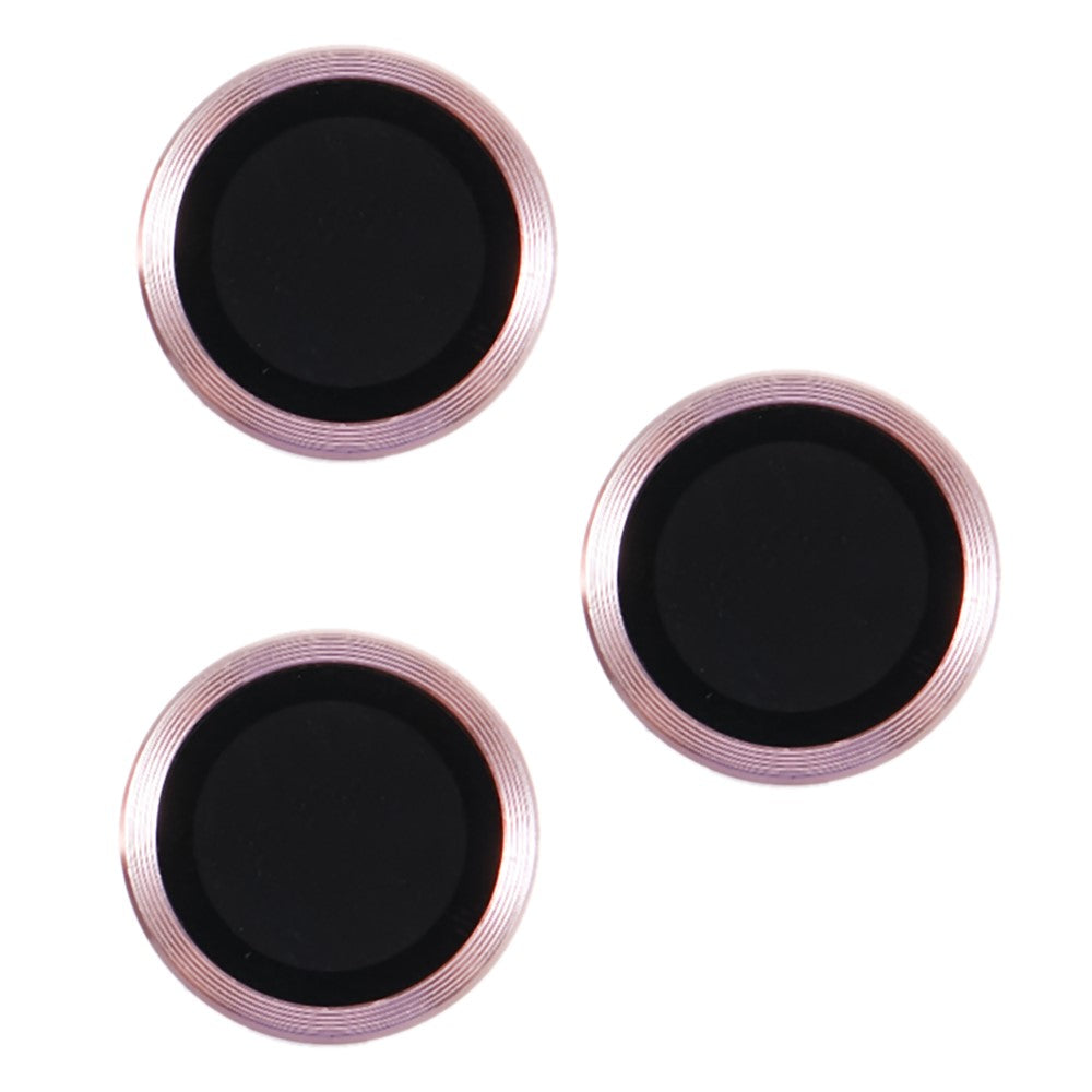 For iPhone 15 Pro / 15 Pro Max 1 Set Camera Lens Protector Metal Ring Tempered Glass Electroplating CD Vein Lens Film