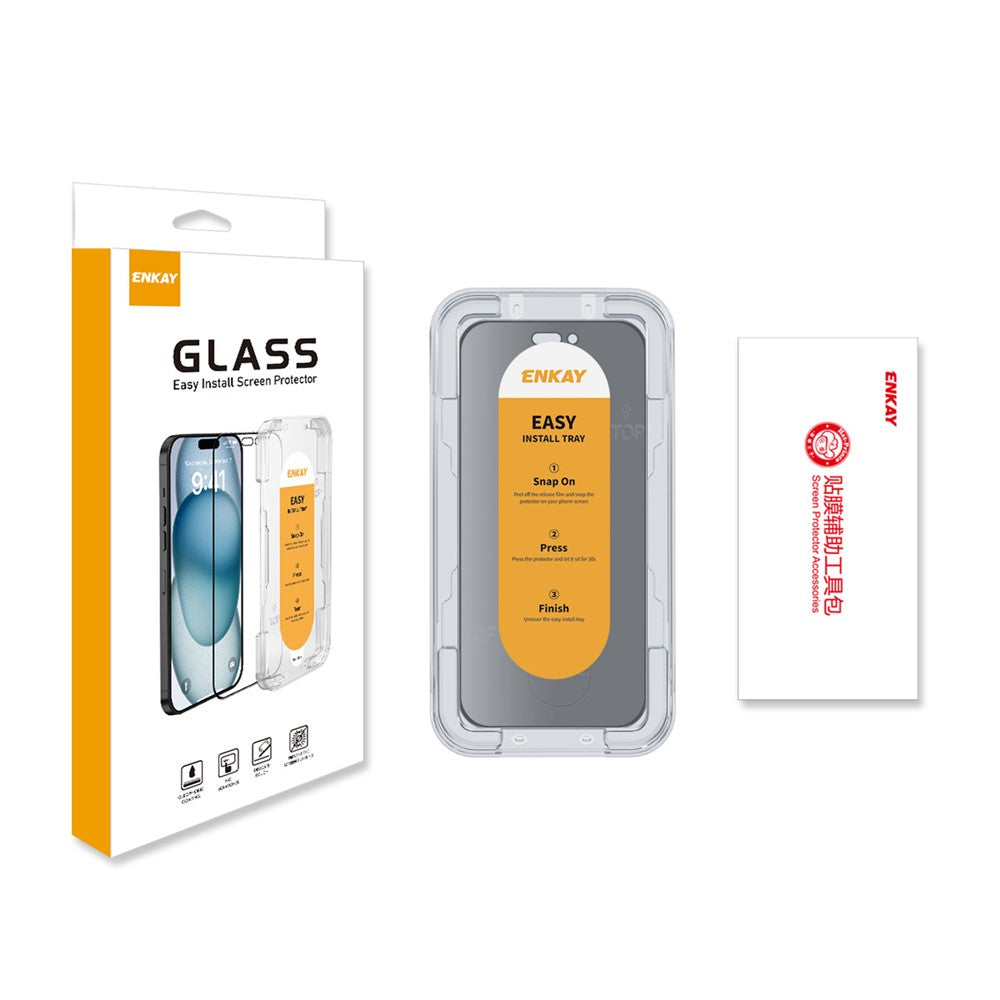 ENKAY HAT PRINCE For iPhone 15 Pro Max Screen Protector Privacy Full Coverage Anti-fingerprint Film