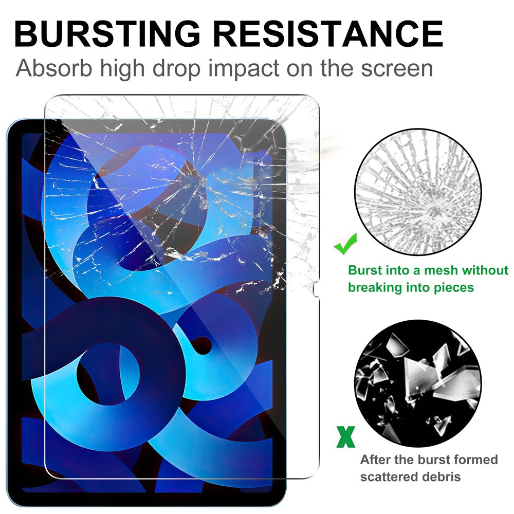For iPad Air 11 (2026) / (2025) / (2024) Arc Edge Film Tempered Glass Anti-Fingerprint Full Screen Protector