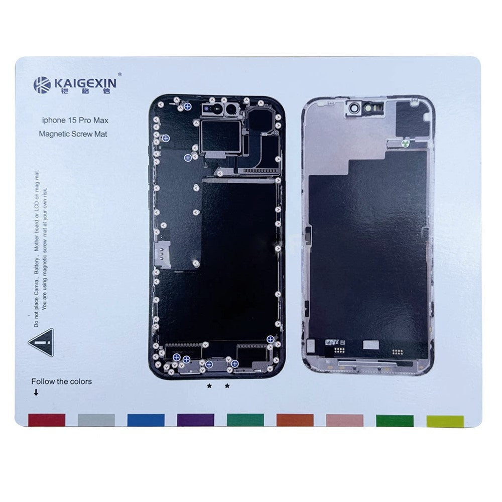For iPhone 15 Pro Max Magnetic Screw Mat Work Pad Phone Repairing Tool Mat