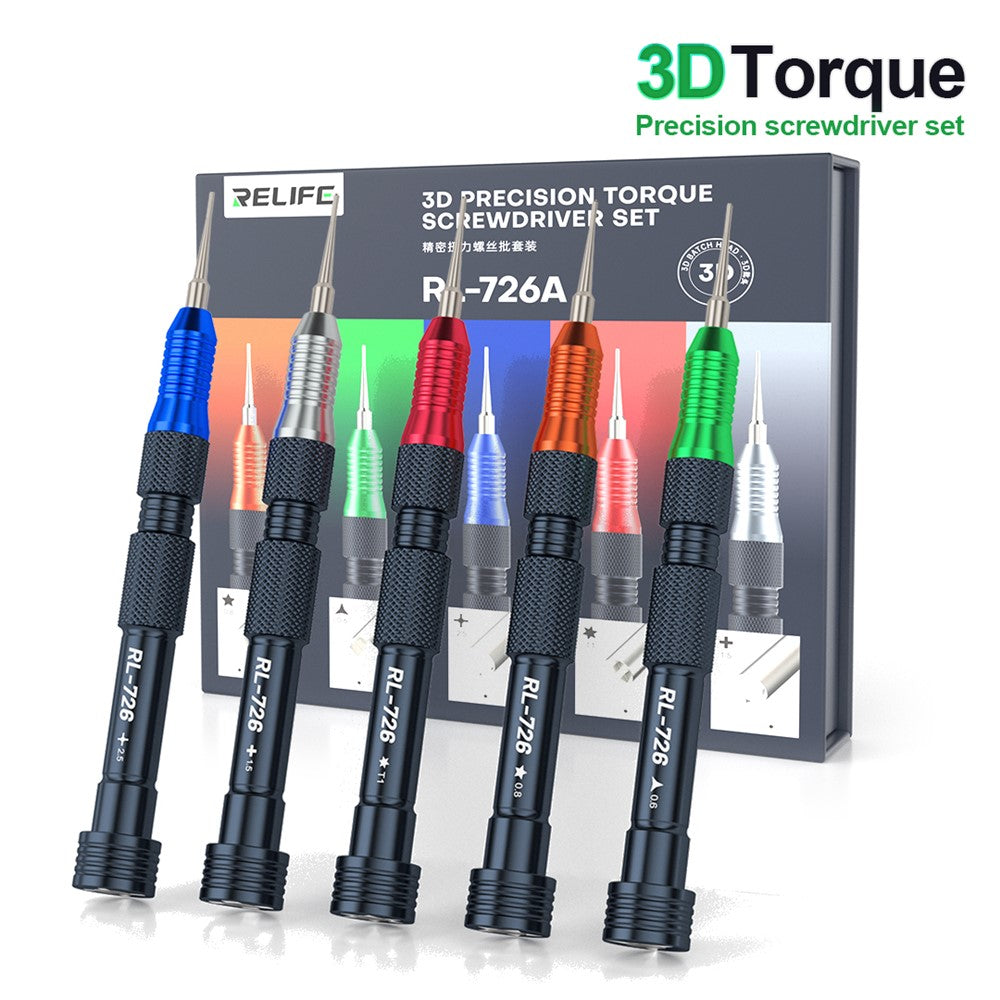 RELIFE RL-726A 3D Torque Screwdriver Set Extra Hard S2 Steel Bit Electronic Disassembly Tool
