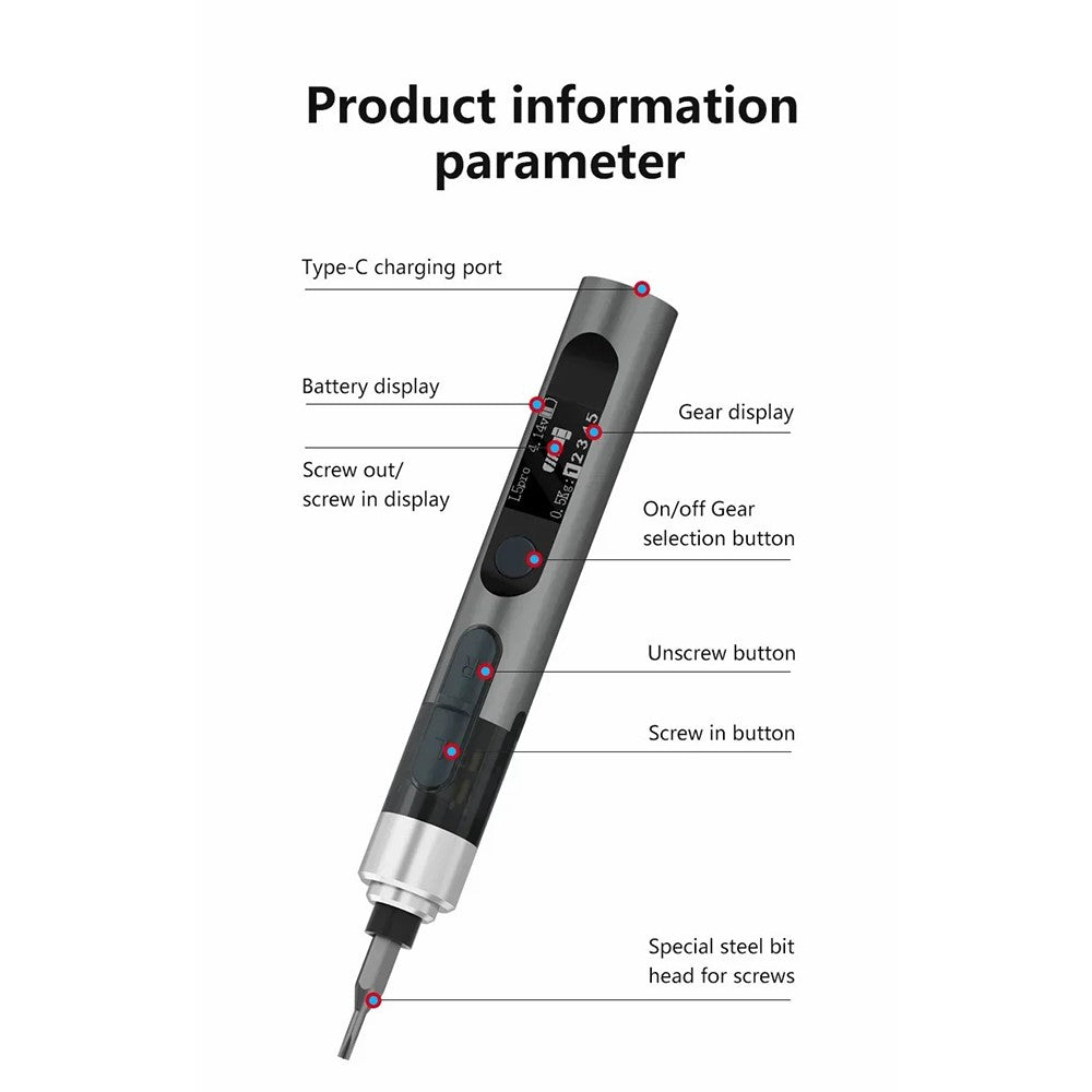 MAANT L5 Pro Electric Screwdriver Set Precision Multi-Function Smartphone Repair Tool Kit with 24 Bits