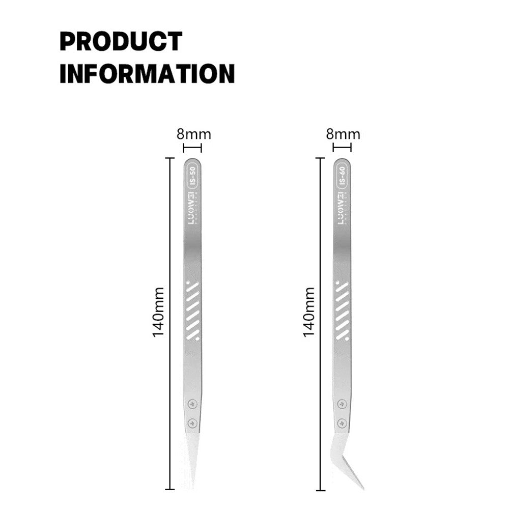 LUOWEI Hard Insulated Ceramic Tweezers for Circuit Board Repair