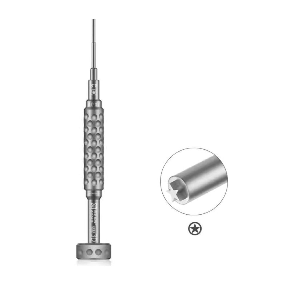AMAOE AD-3D Precision Screwdriver Bits with Anti-Slip Aluminum Handle Strong Magnetic For Electronic Device Repair
