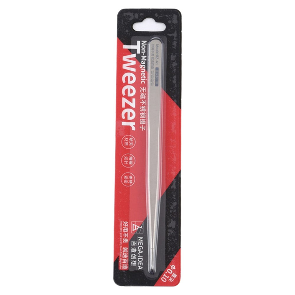 MEGA-IDEA BZ-A1 0.1mm Fine Tweezers Stainless Steel Straight Pointed Tip Tweezers Electronic Device Repair Tool