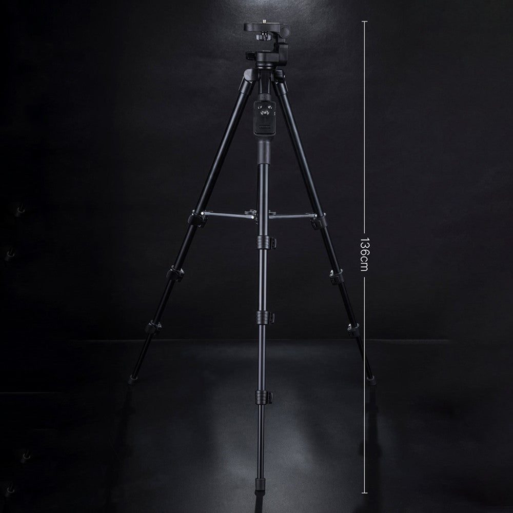 YUNTENG 5218 Portable Telescopic Tripod Photography Stand with Bluetooth-Compatible Remote Control for DSLR SLR Camera Phone