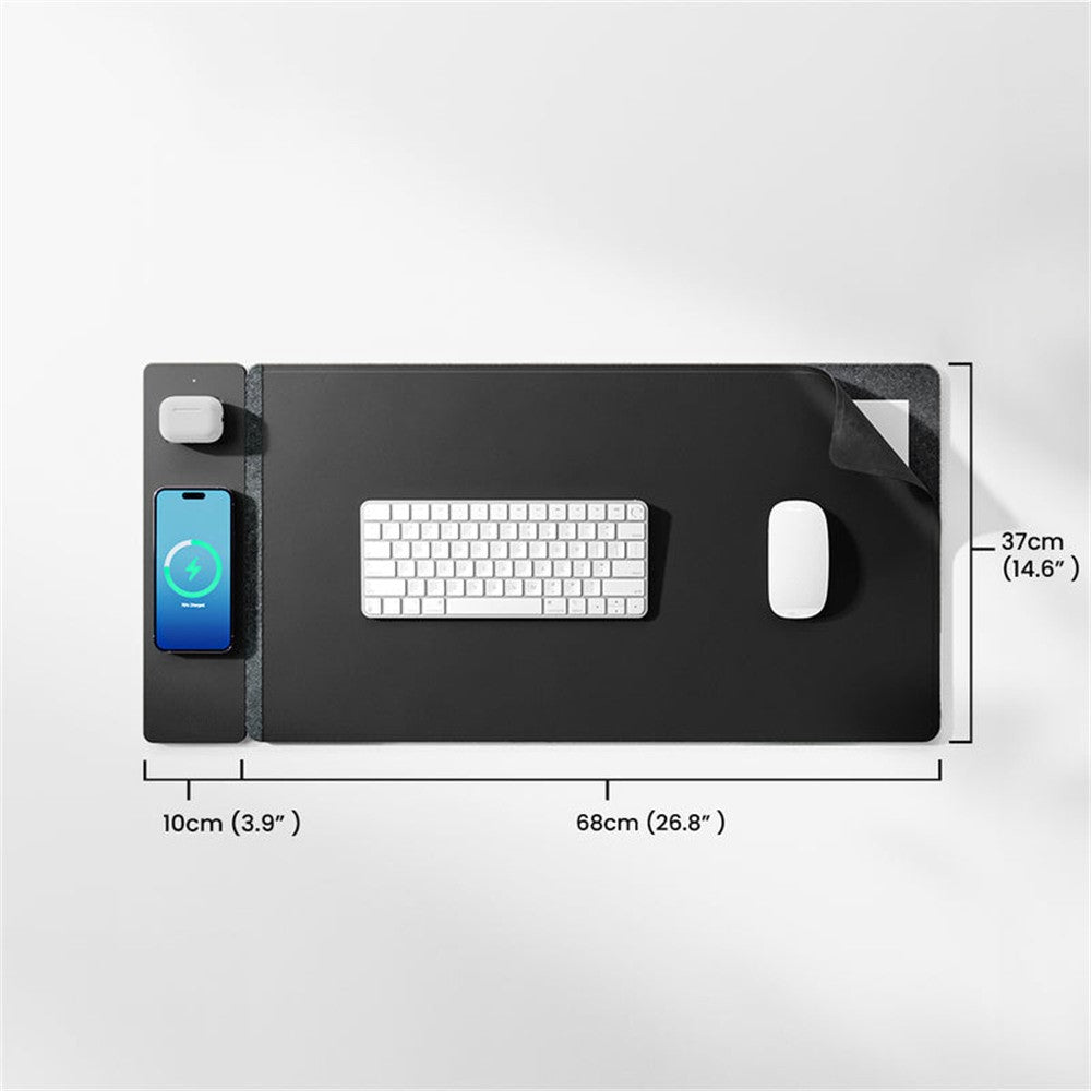 S1300 Wireless Charging Mouse Pad Large Waterproof Desk Mat Fast Charge for Home / Office