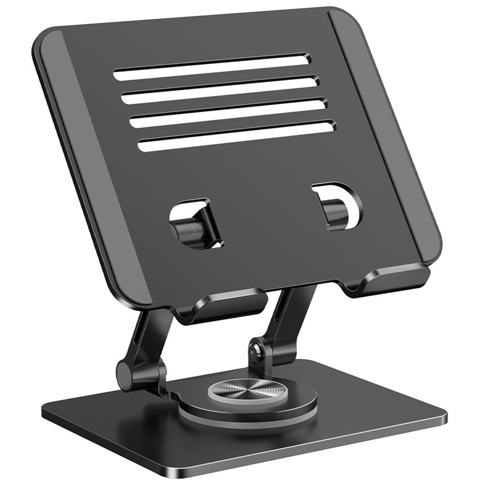 XWJ-2082 Striped Hollow-out Desktop Stand with 360 Degree Rotating Base for Phones / Tablets