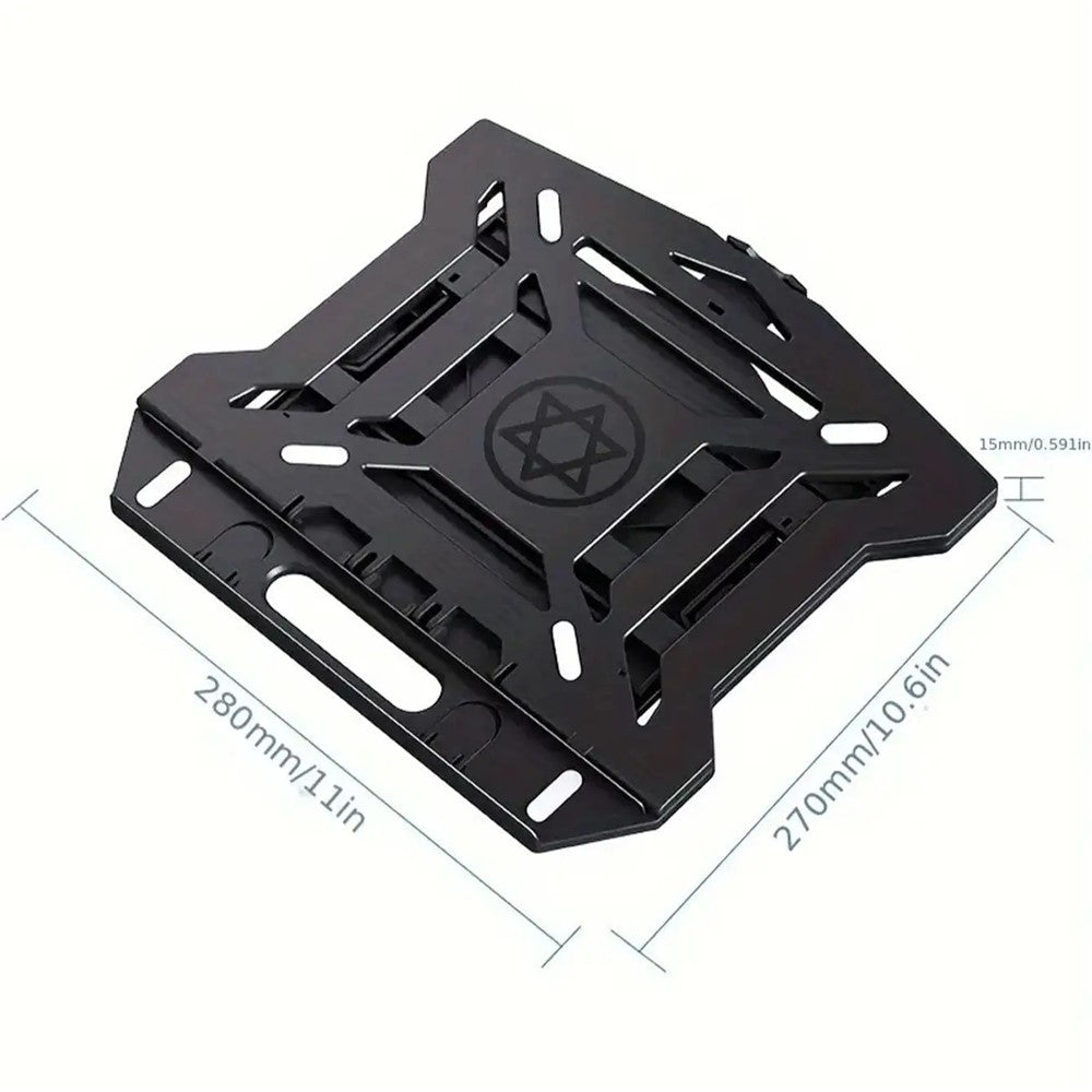 N2 Foldable Laptop Stand with 360° Rotating Base and Phone Holder 8-Level Ergonomic Laptop Riser