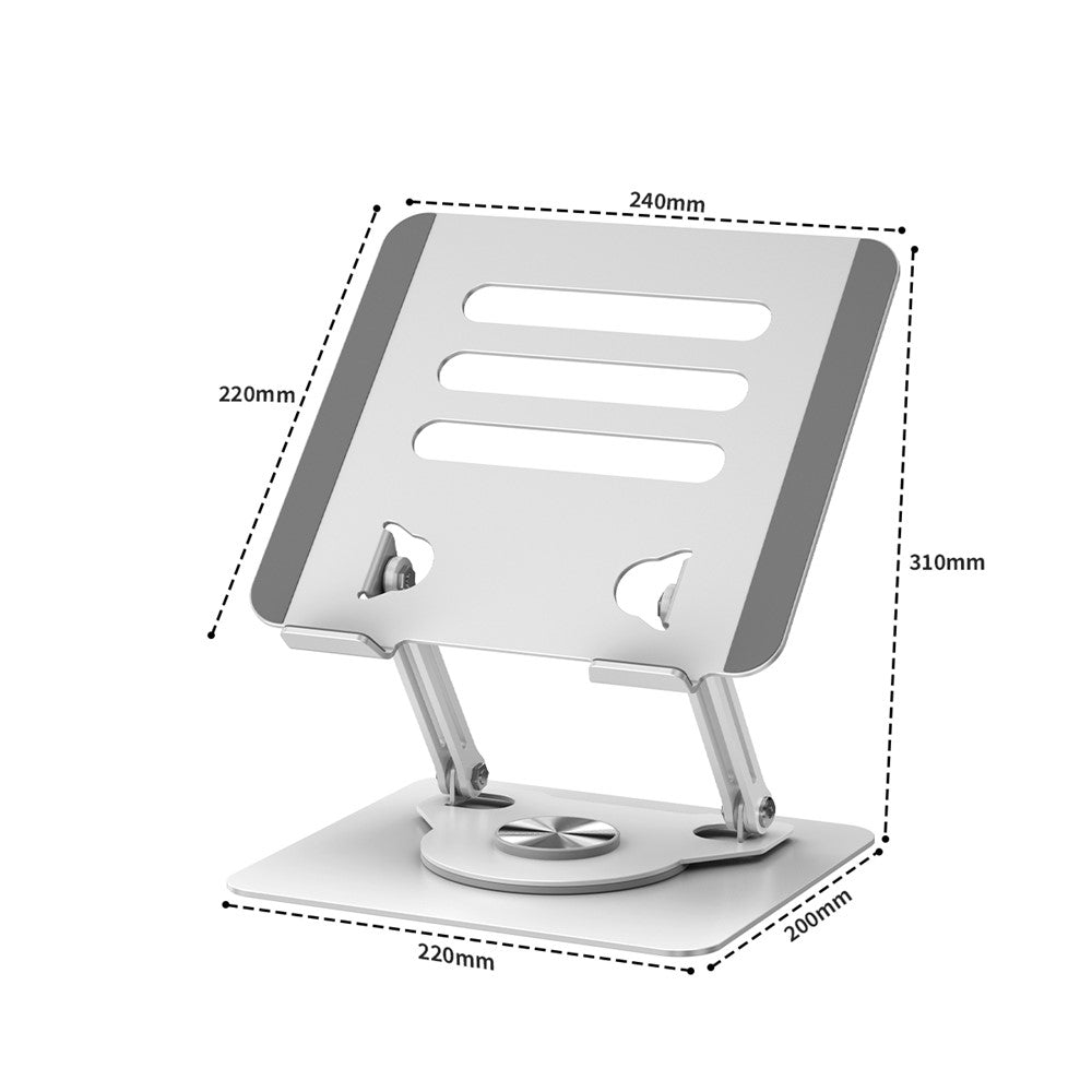 J61 12-17.3 inch Tablets Laptop Stand Height Adjustable Rotating Foldable Carbon Steel Notebook Desktop Holder Riser