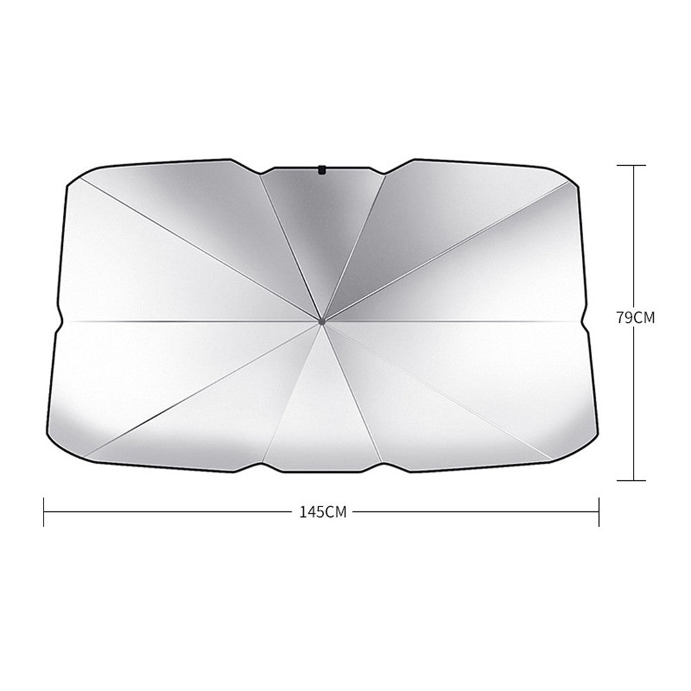 SBT-5024 Foldable 10 Skeletons Windshield Sun Shade UPF 50+ UV Rays Blocking Umbrella for Car Windshield