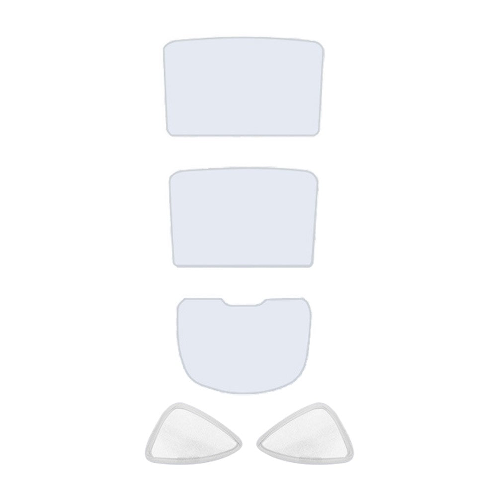 For Model Y 1 Set Car Rear Windshield Sun Shade + 2 Sets Glass Roof Sunshade + 2 Sets Triangle Sun Shade