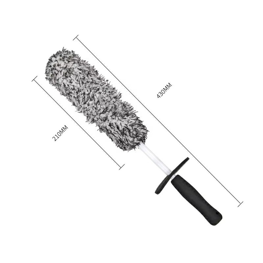 Wheel Rim Cleaning Brush Automobile Tire Hub Ultra-fine Microfiber Cleaner Tool with Spacer Plate