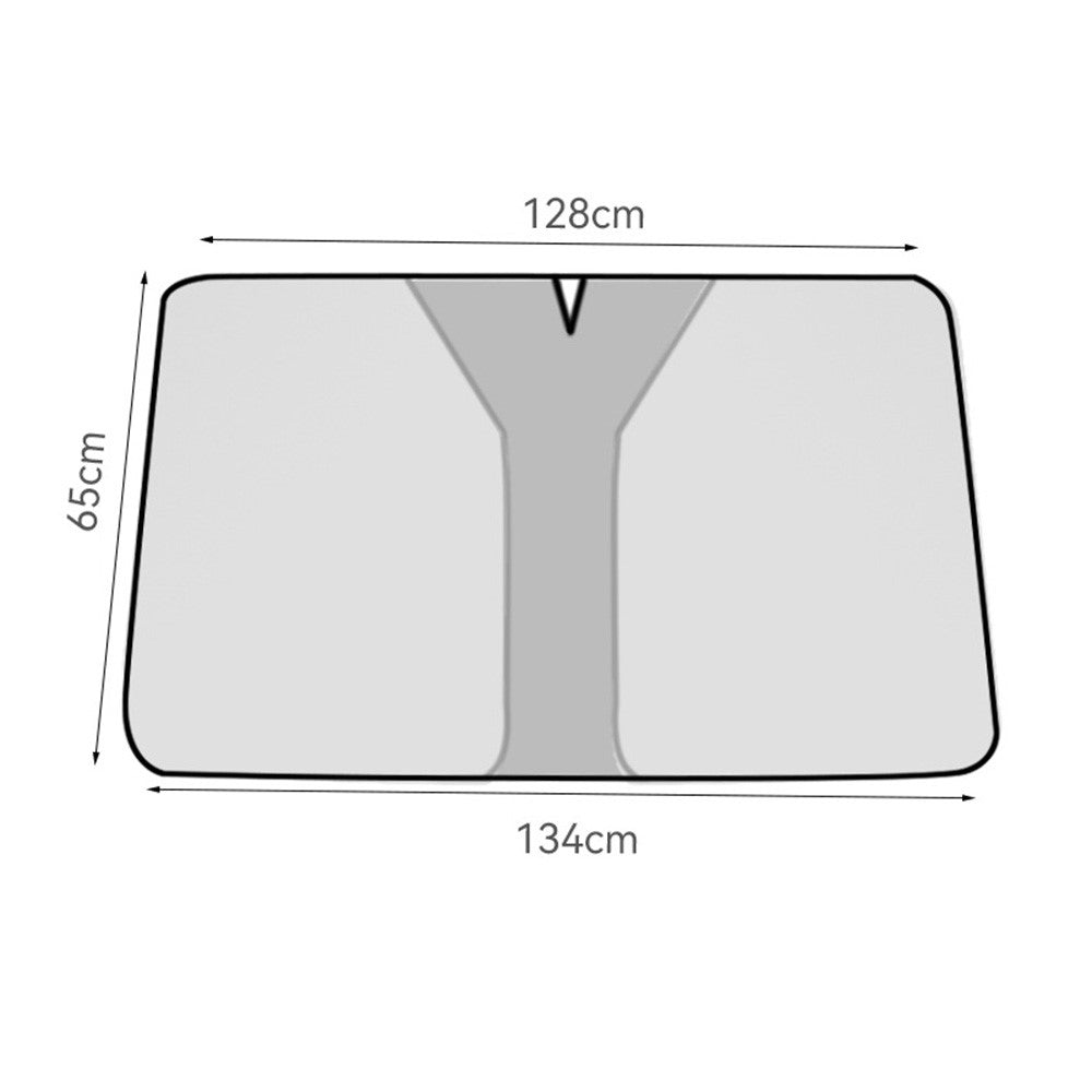 Size S Foldable Car Windshield Sunshade Silver Coating UV Protection Heat Insulation Sun Shade for Universal Vehicle