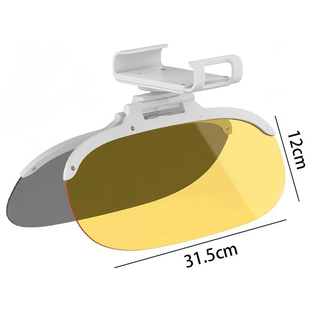 Size S Car Sun Visor Anti-Glare Day Night 2 in 1 Flip Down Windshield Shade for Driving, 31.5x12cm