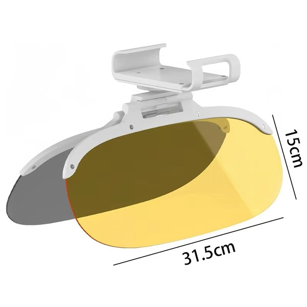Size L Car Sun Visor Anti-Glare Day Night 2 in 1 Flip Down Windshield Shade for Driving, 31.5x15cm