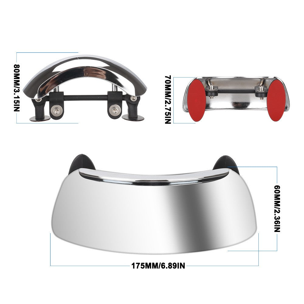 Motorcycle Rear View Mirror 180 Degree Blind Spot Mirror Wide Angle Rearview Mirror for Bike Scooter