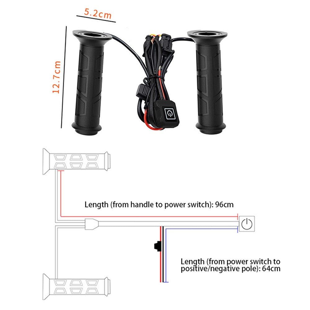 WUPP CSZH-983F1 Intelligent 3-Mode ATV Temperature Adjustable Heated Grips