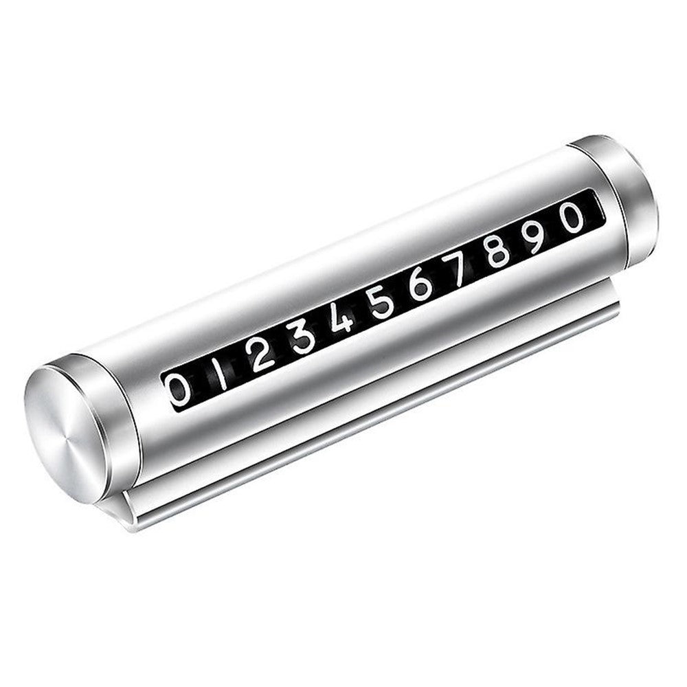 Aluminum Alloy+PC Roller Design Car Stop Sign Phone Number Plate Temporary Parking Card