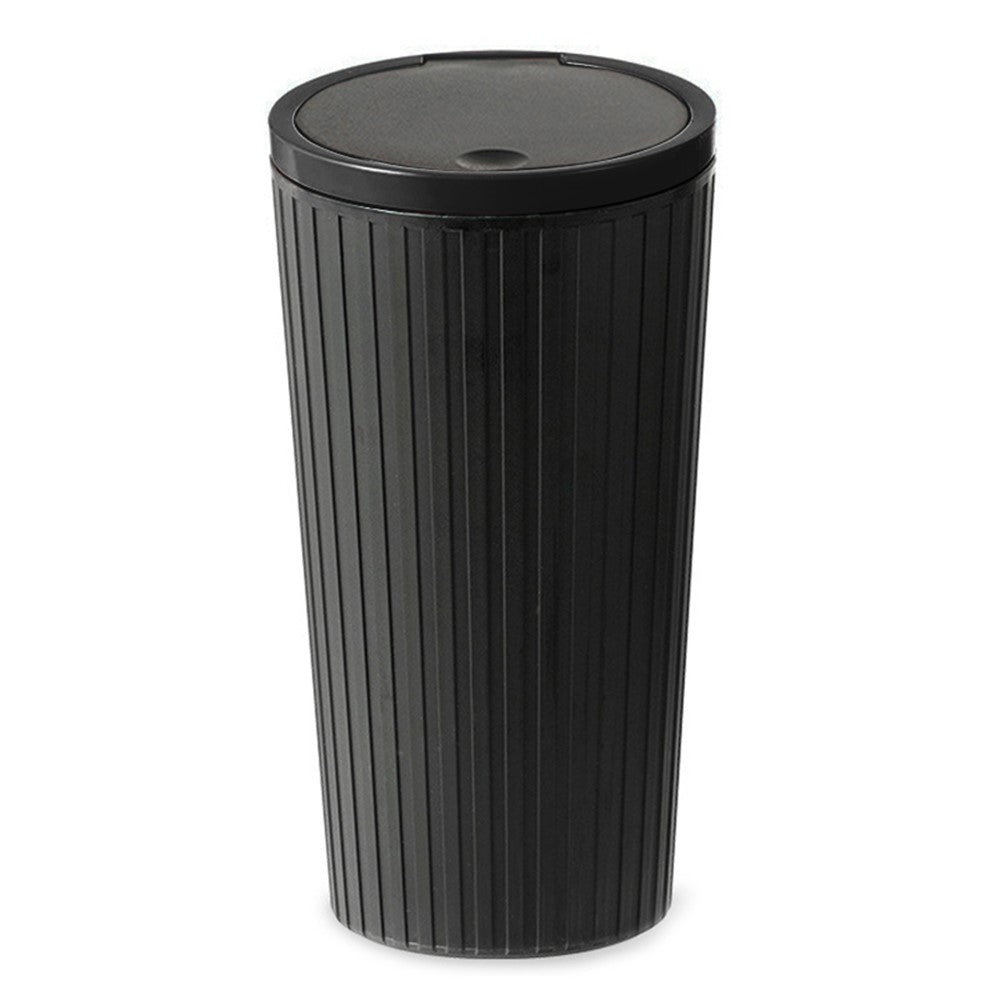 DM-143 ABS + PP Versatile Car Storage Bin with Lid Auto Vehicle Trash Can Fit Cup Holder