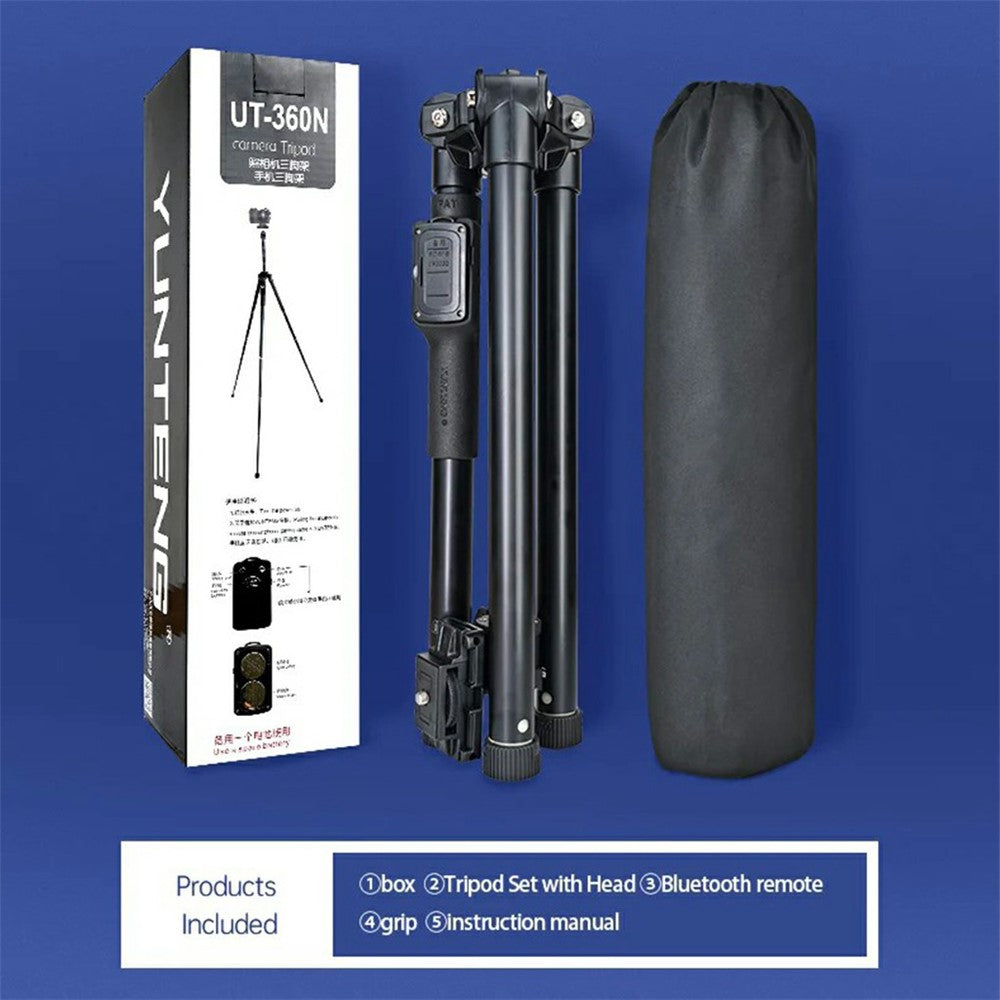 YUNTENG UT-360N Camera Phone Vlog Video Tripod Outdoor Photography Live Streaming Bluetooth-Compatible Selfie Stand