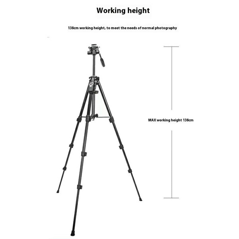YUNTENG VCT-6828RM Camera Phone Tripod Stand Vlog Video Bluetooth-Compatible Selfie Live Streaming Photography Bracket