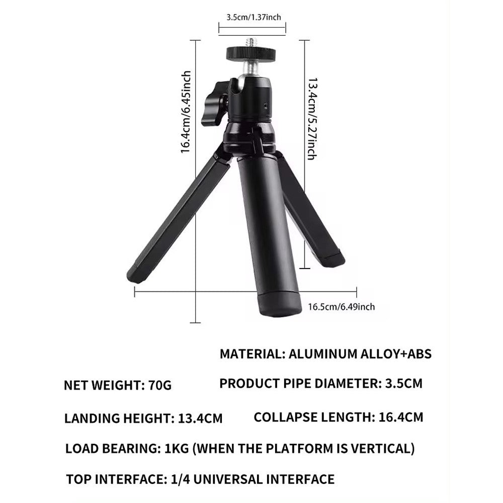 X028 Portable Webcam Tripod Stand Aluminum Alloy Extendable Desktops Tripod