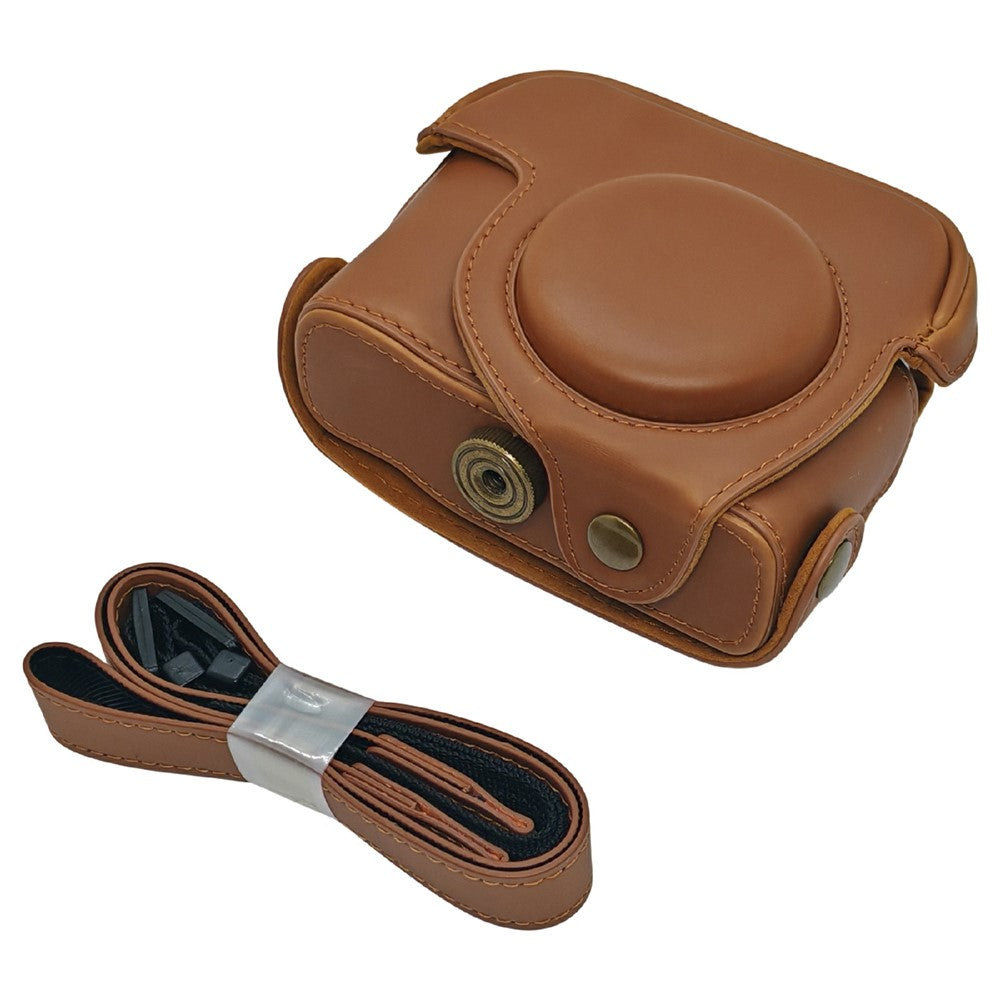 For Canon PowerShot G16 / G15 Anti Scratch PU Leather Portable Camera Bag with Shoulder Strap