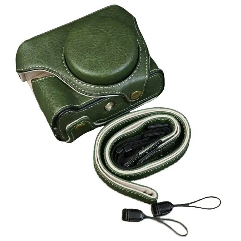 For Canon PowerShot V1 Camera Case with Battery Opening Portable Leather Camera Protective Cover