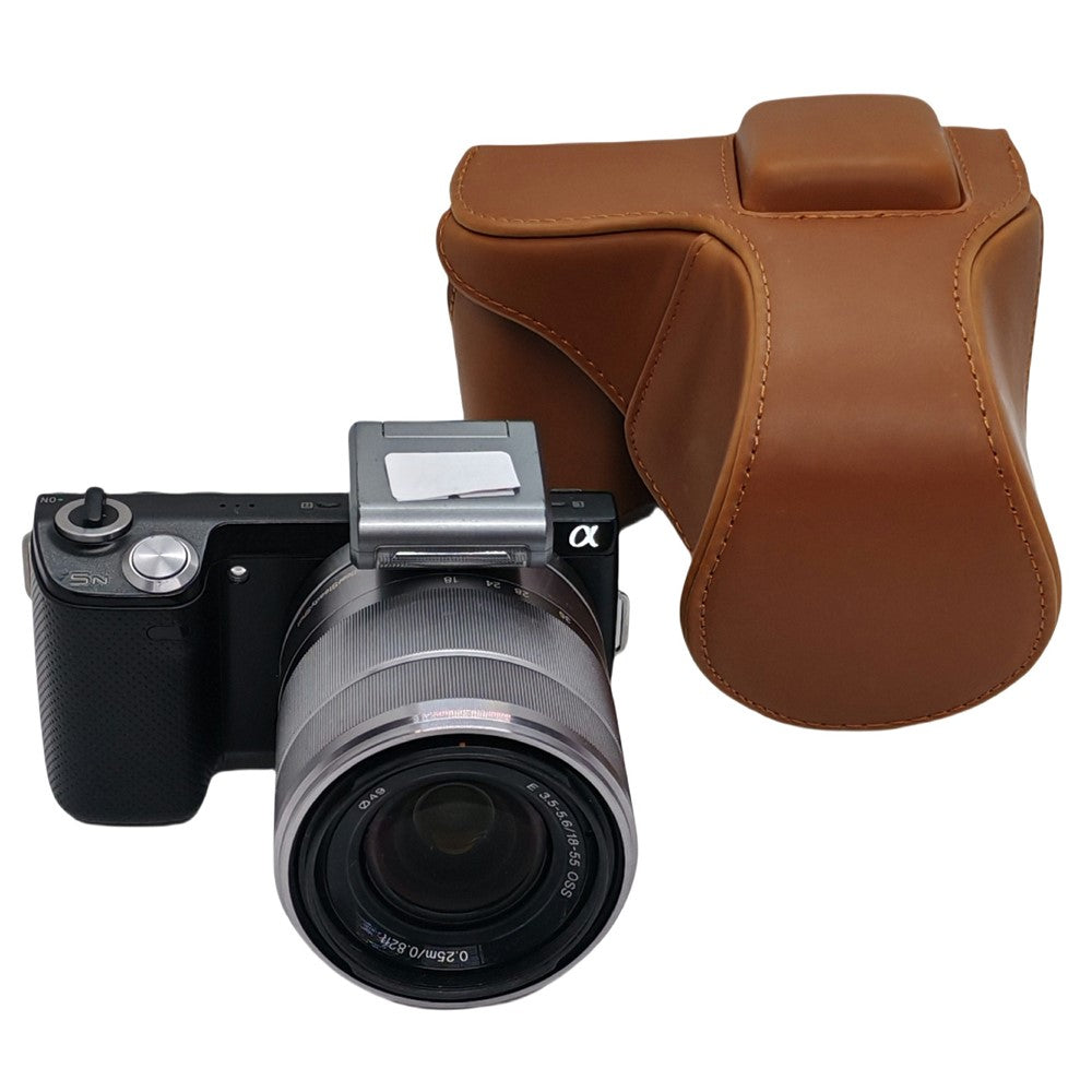 Leather Case for Sony NEX-5N / NEX-5C / NEX-5R / NEX-5T Anti-scratch Camera Protective Cover