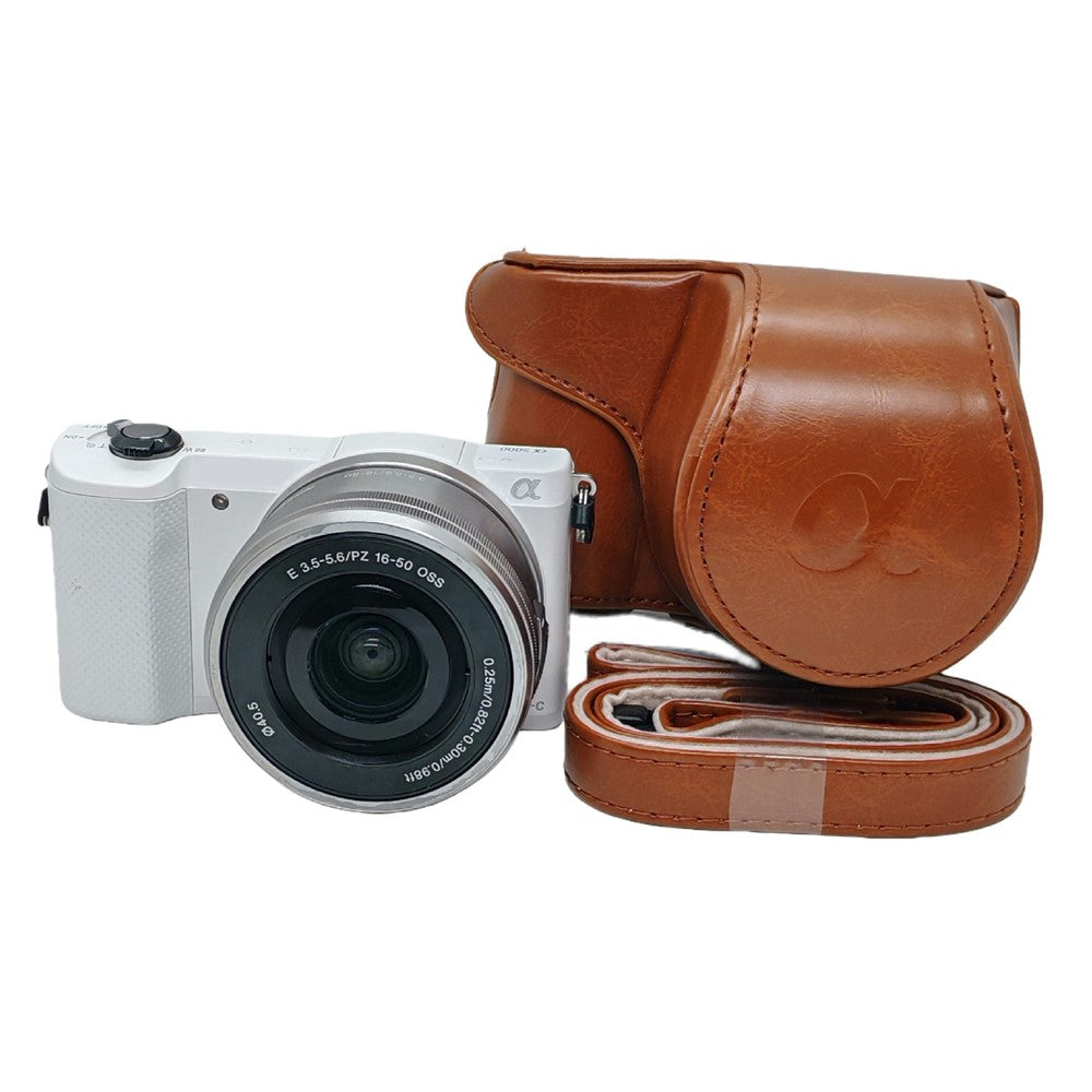 Retro Leather Case Camera Bag for Sony A5000 / A5100 / NEX3N PU Camera Protective Cover with Shoulder Strap