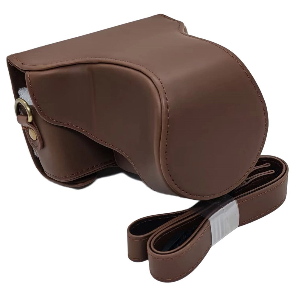 Camera Leather Case for Nikon J1 / J2 Half Cover Body Bag with Shoulder Strap PU Leather Protective Cover