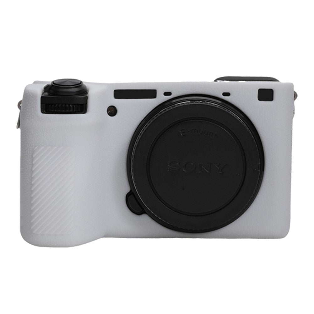 For Sony A6700 Litchi Texture Silicone Protective Case Anti-collision Camera Cover