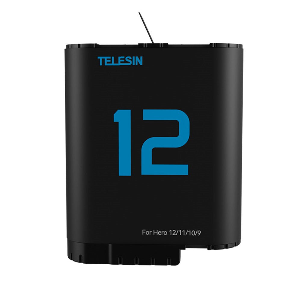TELESIN S0-BCG-04-TGP For GoPro Hero 12 / 11 / 10 / 9 Portable Charging Case Kit with 2 Batteries
