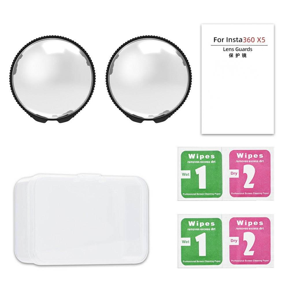 For Insta360 X5 Tempered Glass Lens Protector 2Pcs HD Optical Glass Lens Cover with Multi Layer Anti Reflective Coating