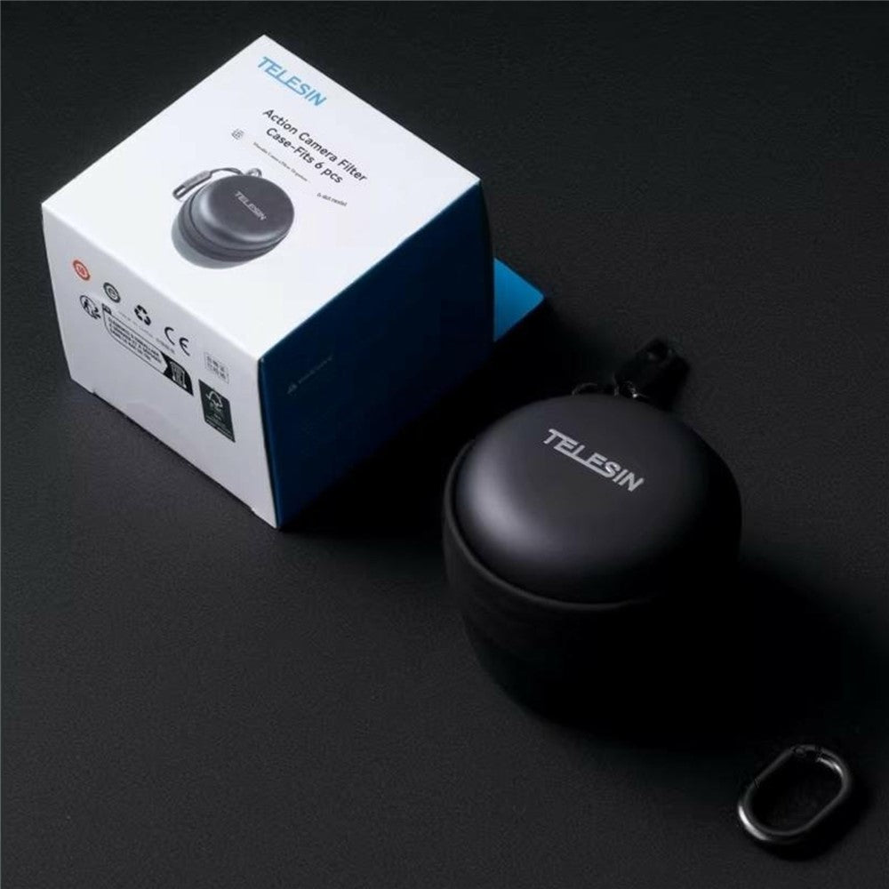 TELESIN S6-PRC-17 6 Slots Action Camera Filter Storage Case for DJI Osmo Action 6 / 5 Pro / 4 / 3 Filter Carring Box