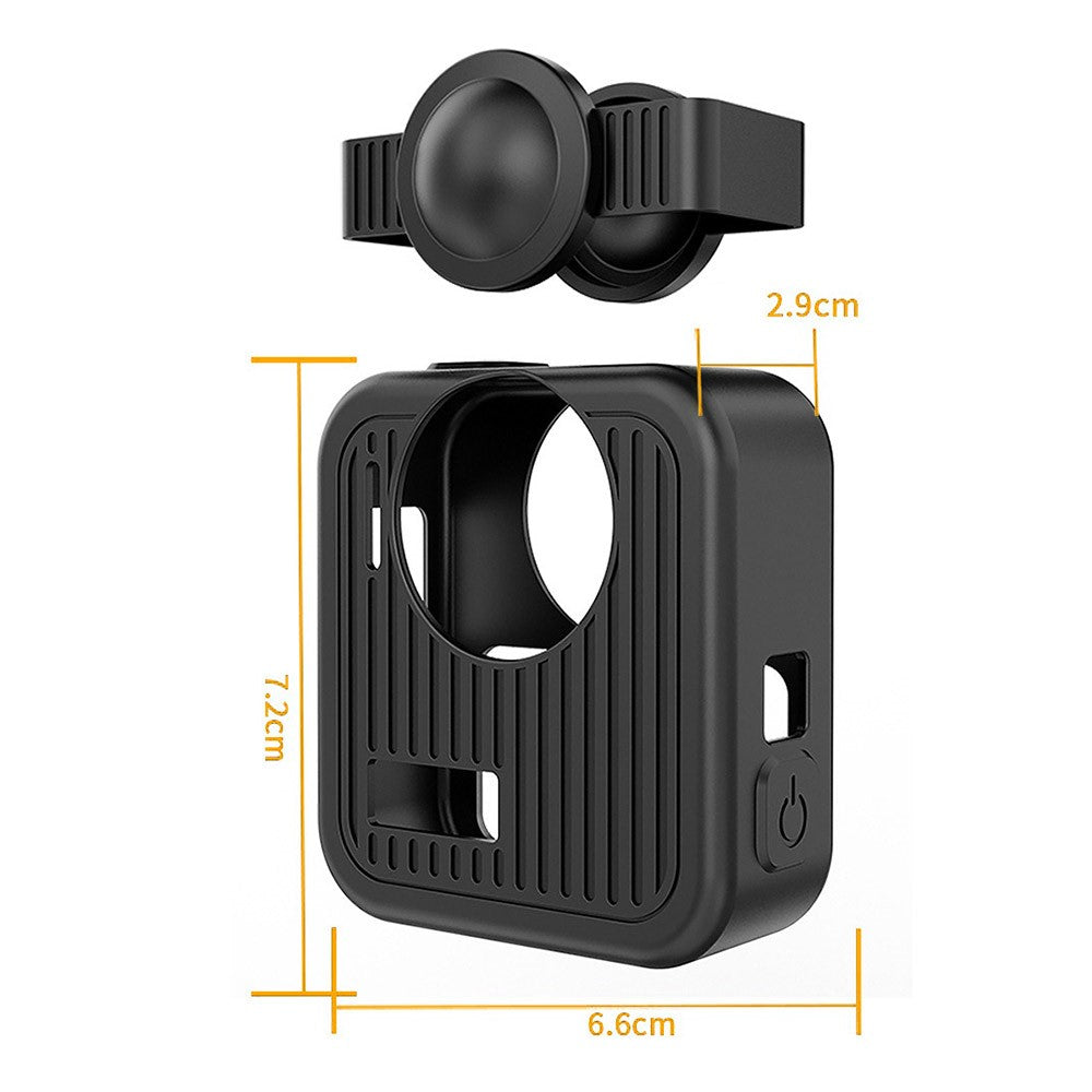 For GoPro MAX2 Silicone Case Shockproof Lens Cap Camera Body Protective Cover